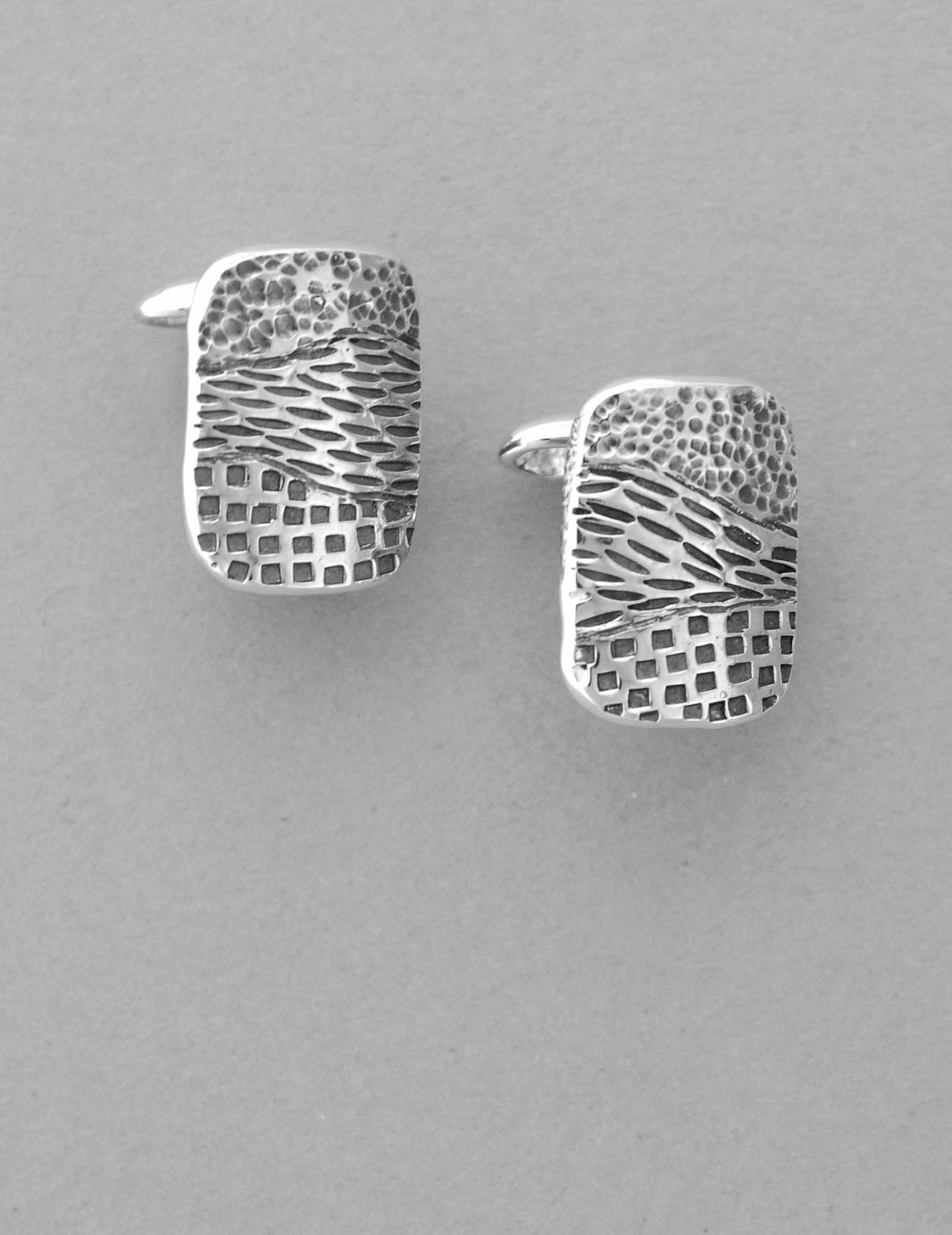sterling silver stamped cuff links