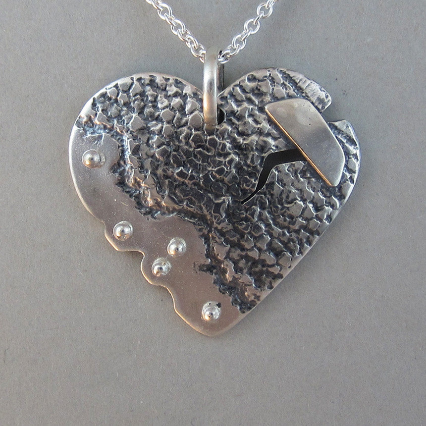 Silver Heart Pendant Necklace