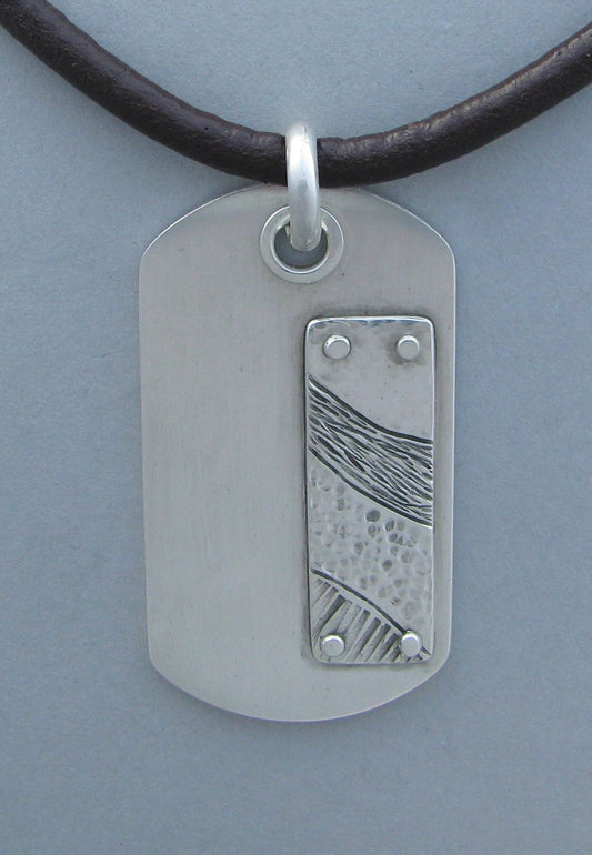 men's sterling dog tag necklace