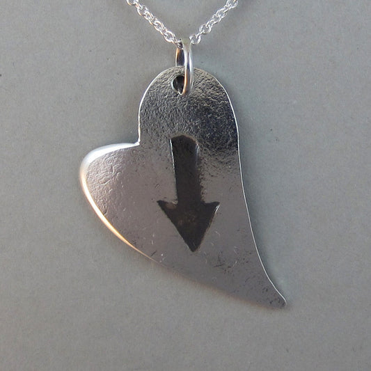 Sterling "Arrow Through My Heart" Pendant