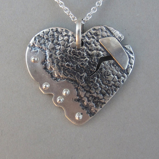Silver Heart Pendant Necklace